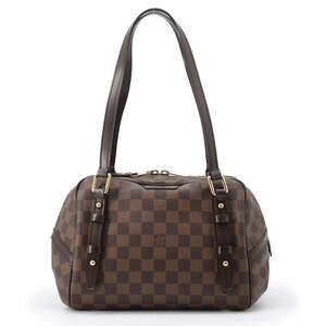 Louis Vuitton Shoulder Bag Damier Ebene Brown Rivington